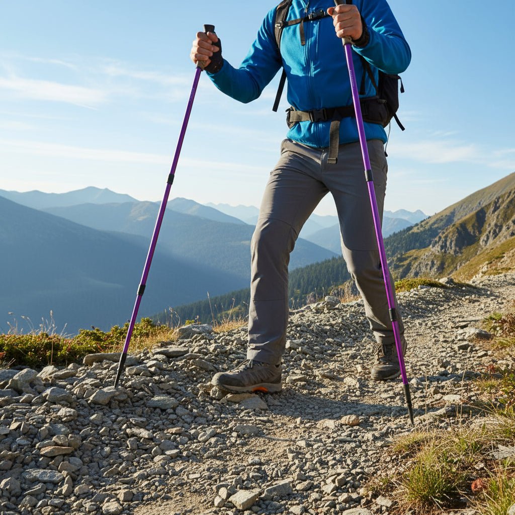 NorthCork Nordic Hiking Poles - Lightweight Telescopic Trekking Poles With Cork Handle | Temsk
