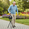 StrideSeat Foldable Walking Stick With Integrated Seat For On The Go Comfort | Temsk