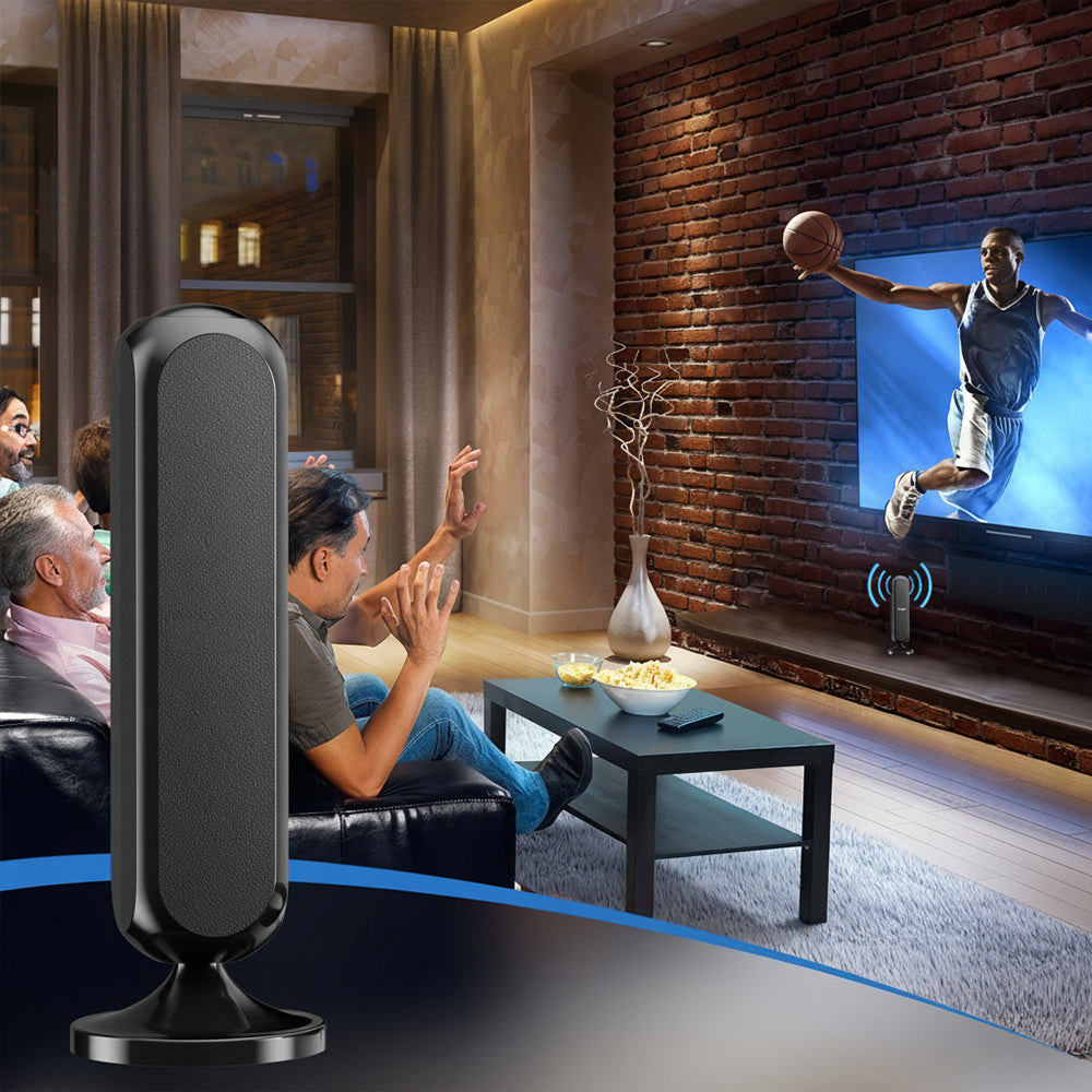 Innen-TV-Antenne für digitales HD und 4K mit Langstrecken-Signalverstärker | Temsk
