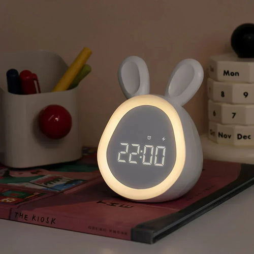 BrightPals Aria Bunny Night Light With Clock And USB Rechargeable For Kids Temsk