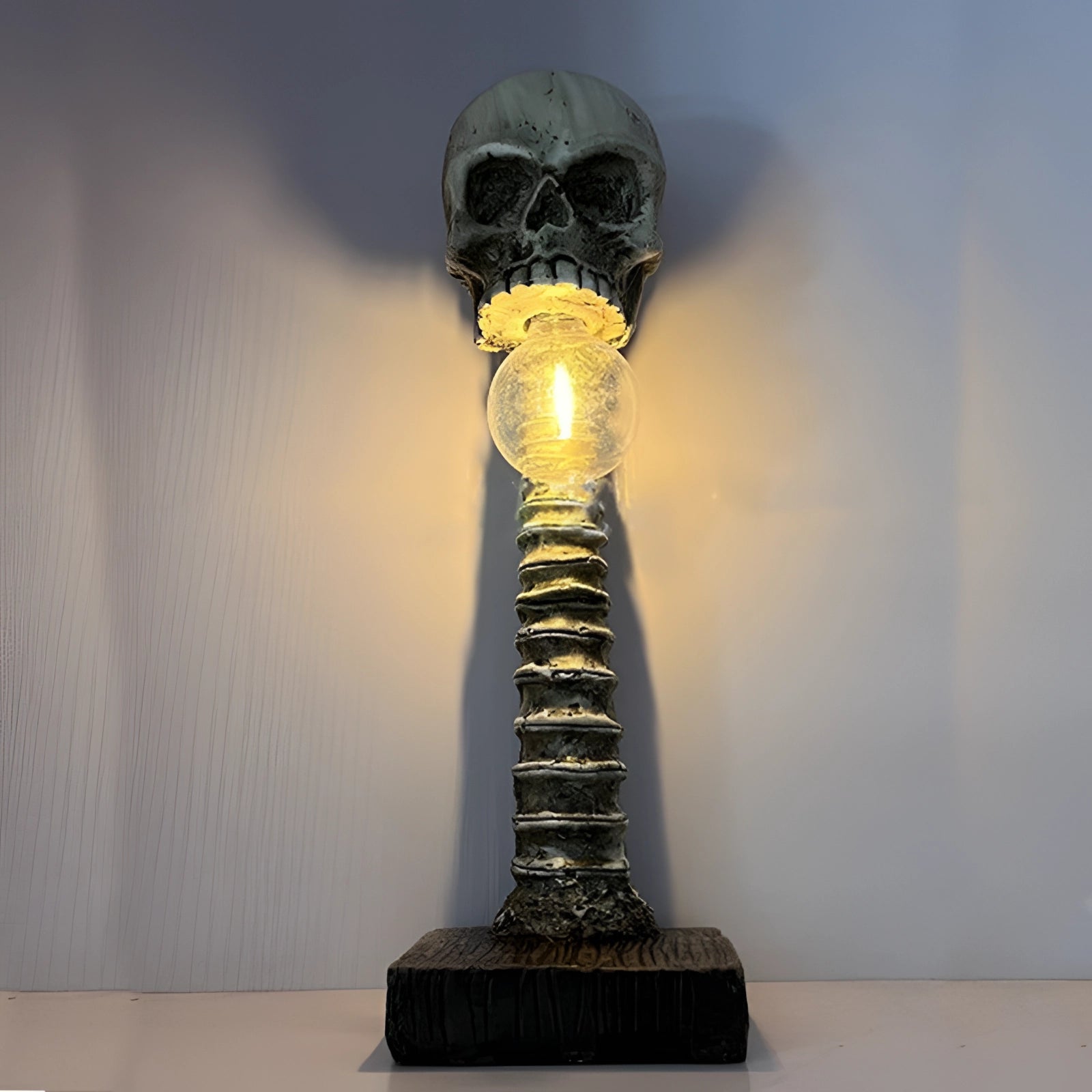 Nightshade Spine And Skull Lamp For Spooky Home Decor | Temsk