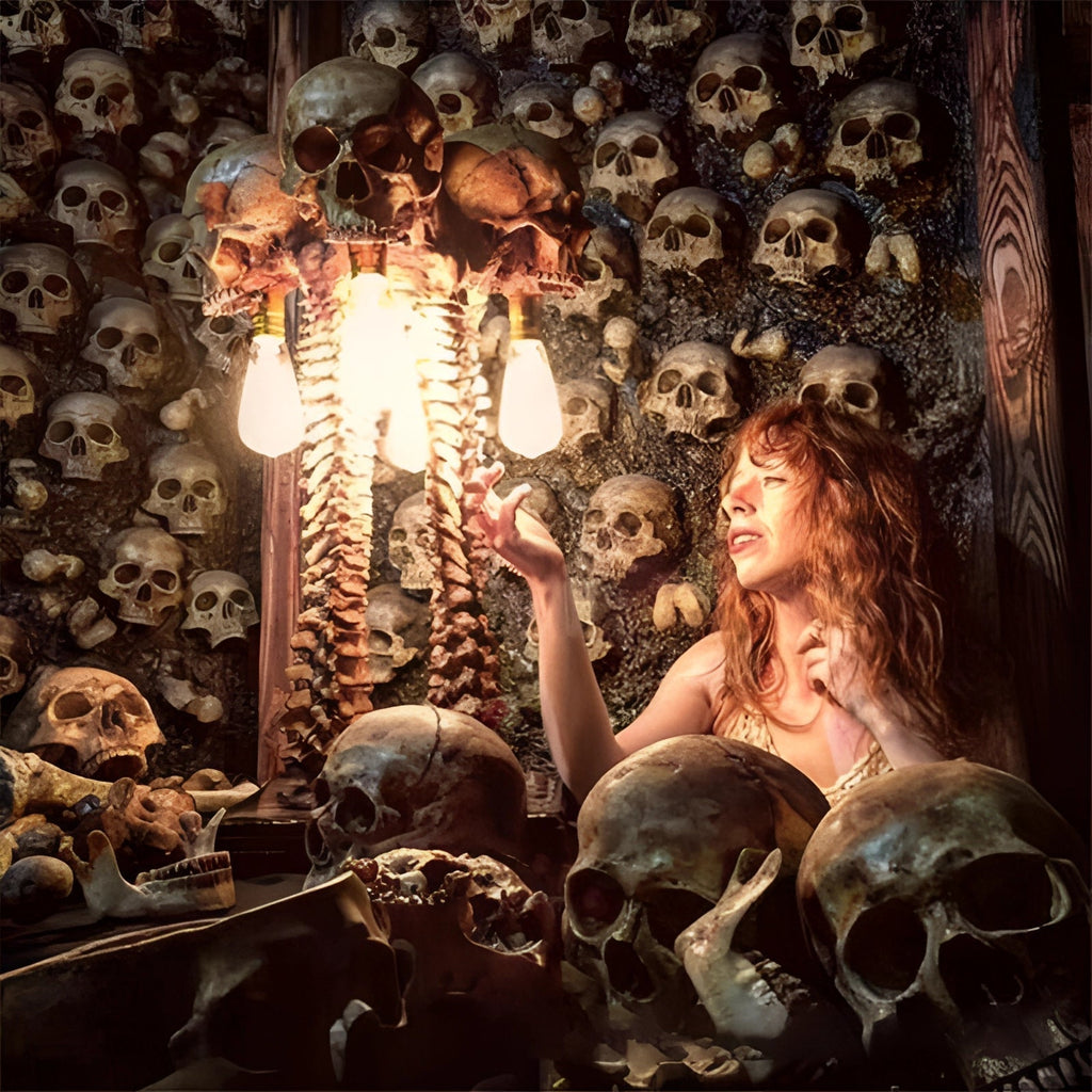 Nightshade Spine And Skull Lamp For Spooky Home Decor | Temsk