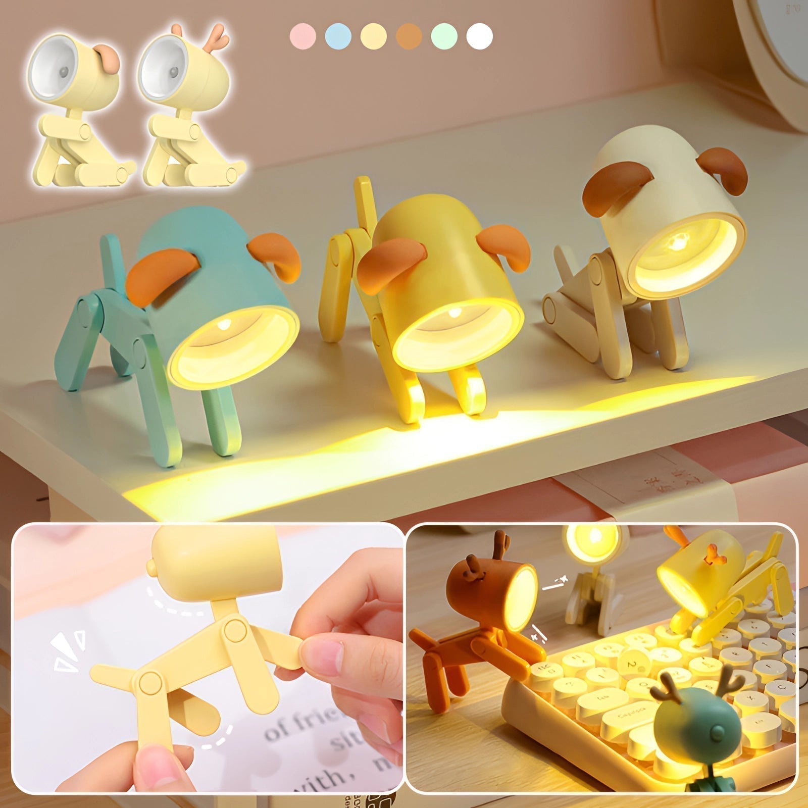 BlossomClip Clip-On LED USB Desk Lamp In Pink With Flexible Arm | Temsk