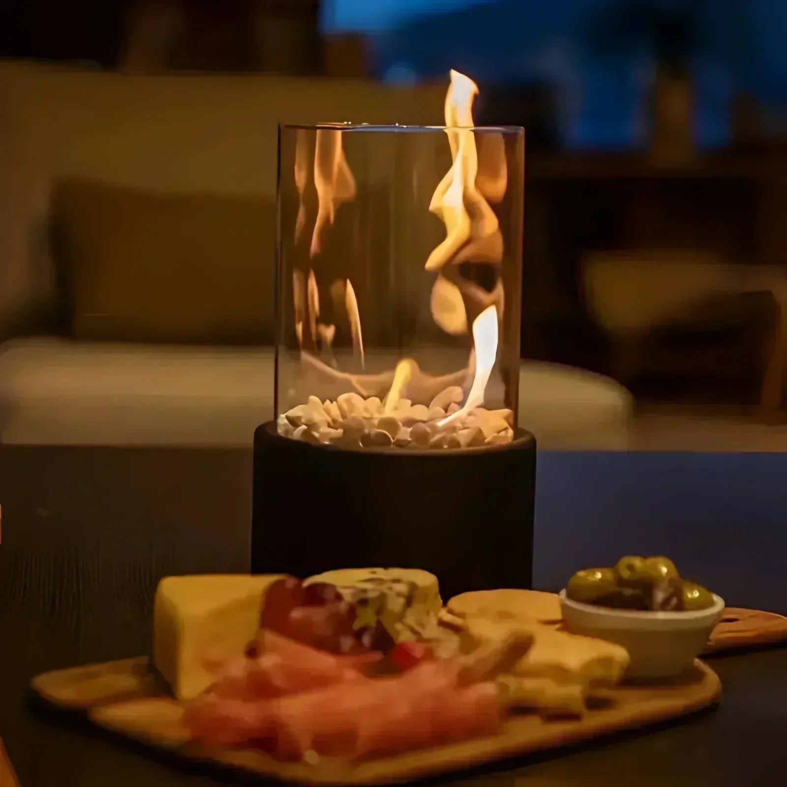 Aurea Portable Bioethanol Fireplace With Ventless Design For Indoor And Outdoor Use | Temsk