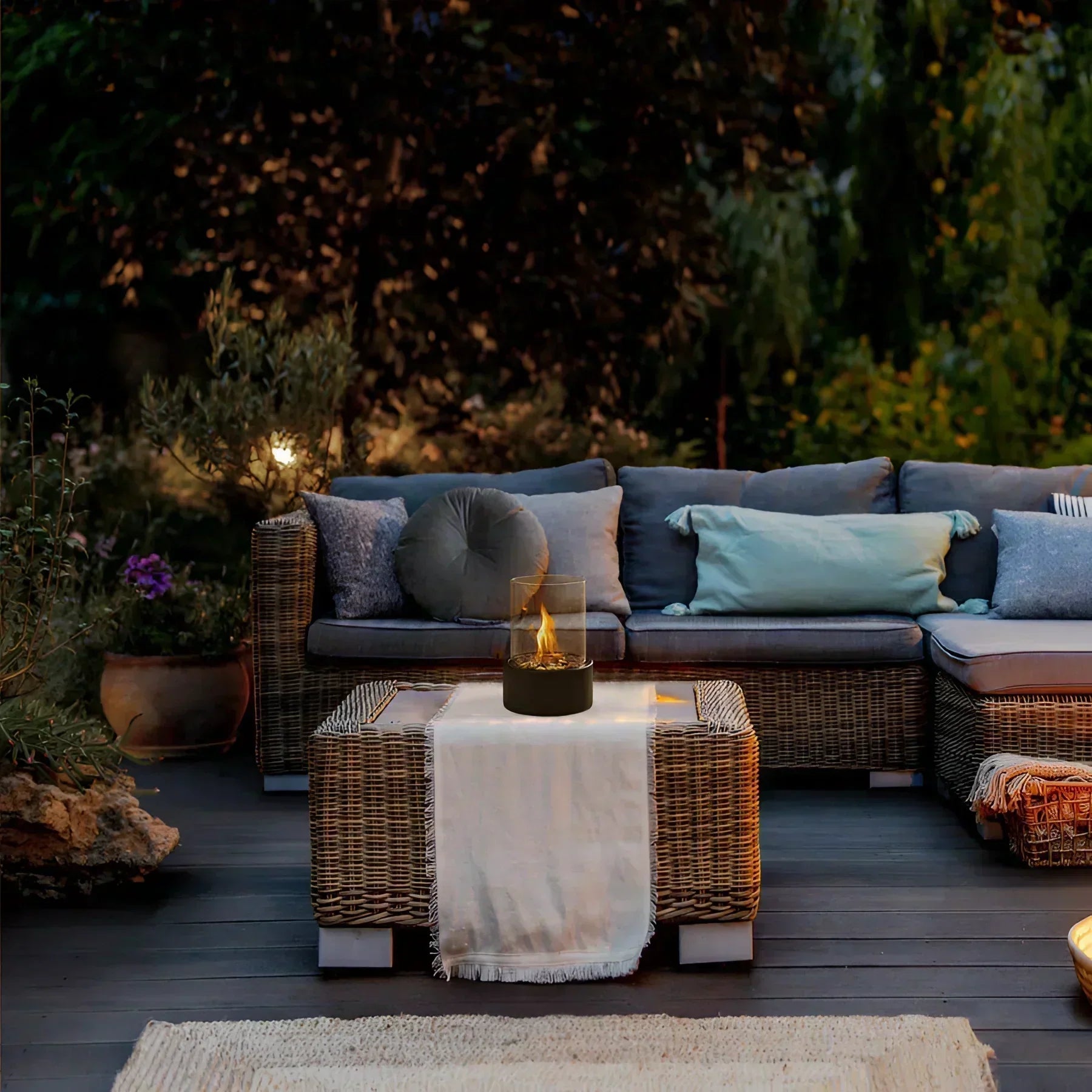 Aurea Portable Bioethanol Fireplace With Ventless Design For Indoor And Outdoor Use | Temsk