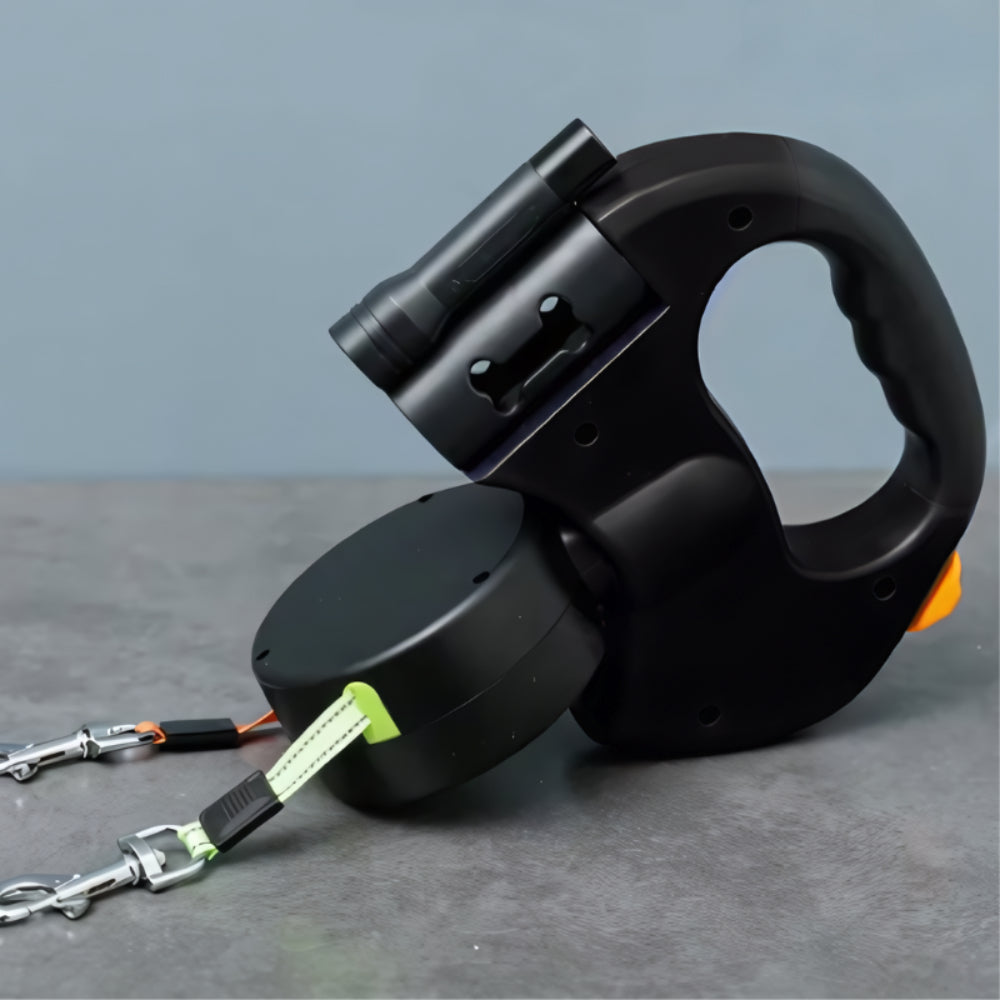 Retractable Leash For Two Dogs With Dual Handles For Easy Walks | Temsk