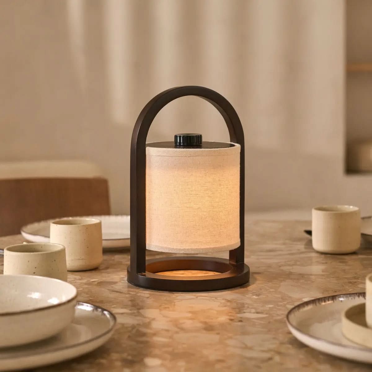 AuraLume LED Table Lamp Wireless 3 Light Modes Rechargeable Battery Up To 100 Hours | Temsk