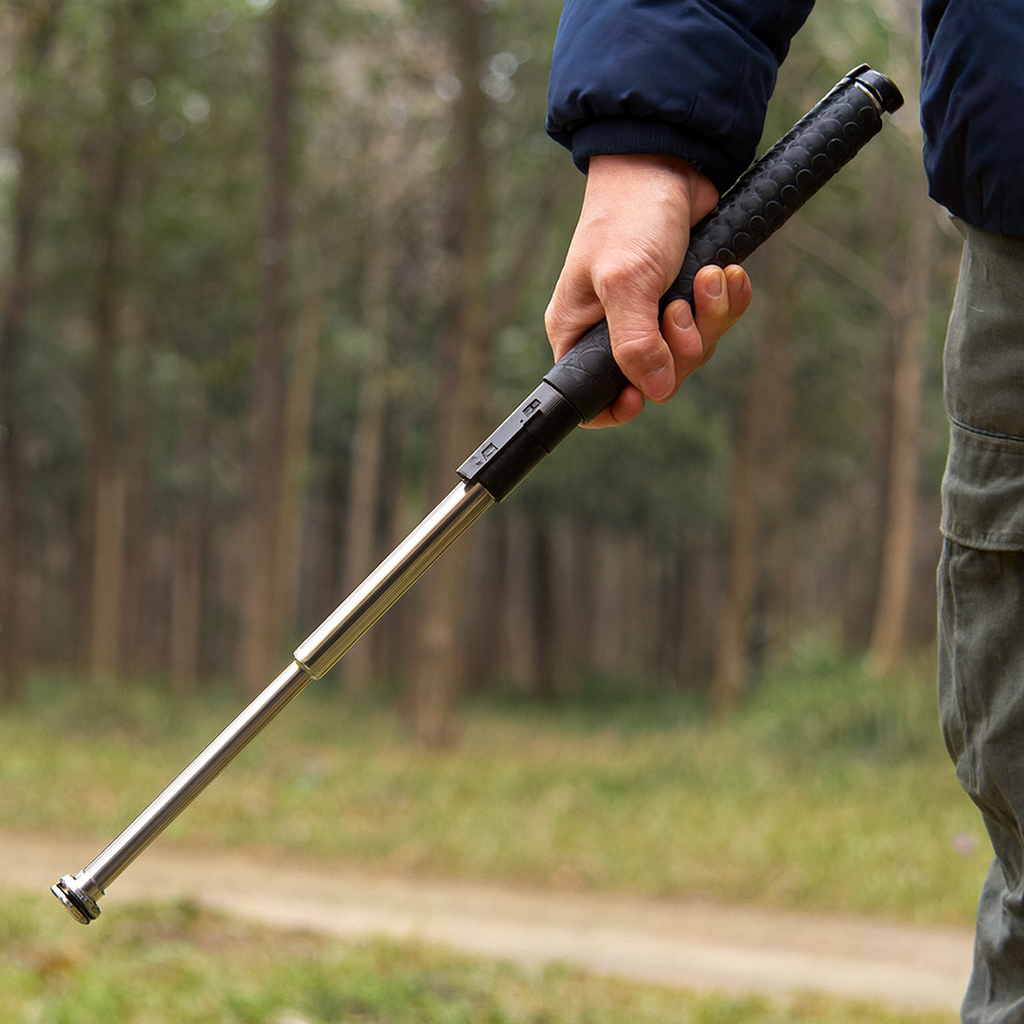 Teleskopischer Trekkingstock aus Legierung mit rutschfestem Griff für Stabilität | Temsk