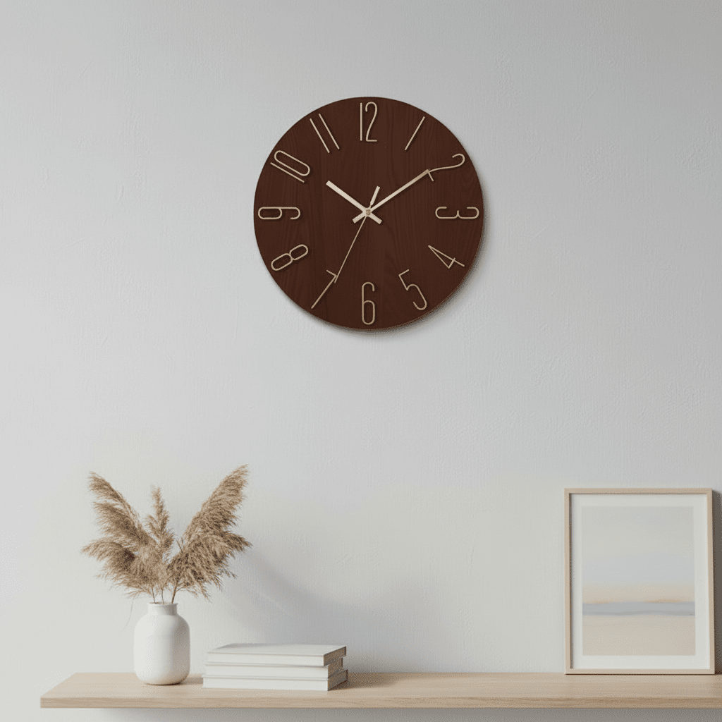 Serene Clock Modern Minimalist Wall Clock With Silent Movement | Temsk