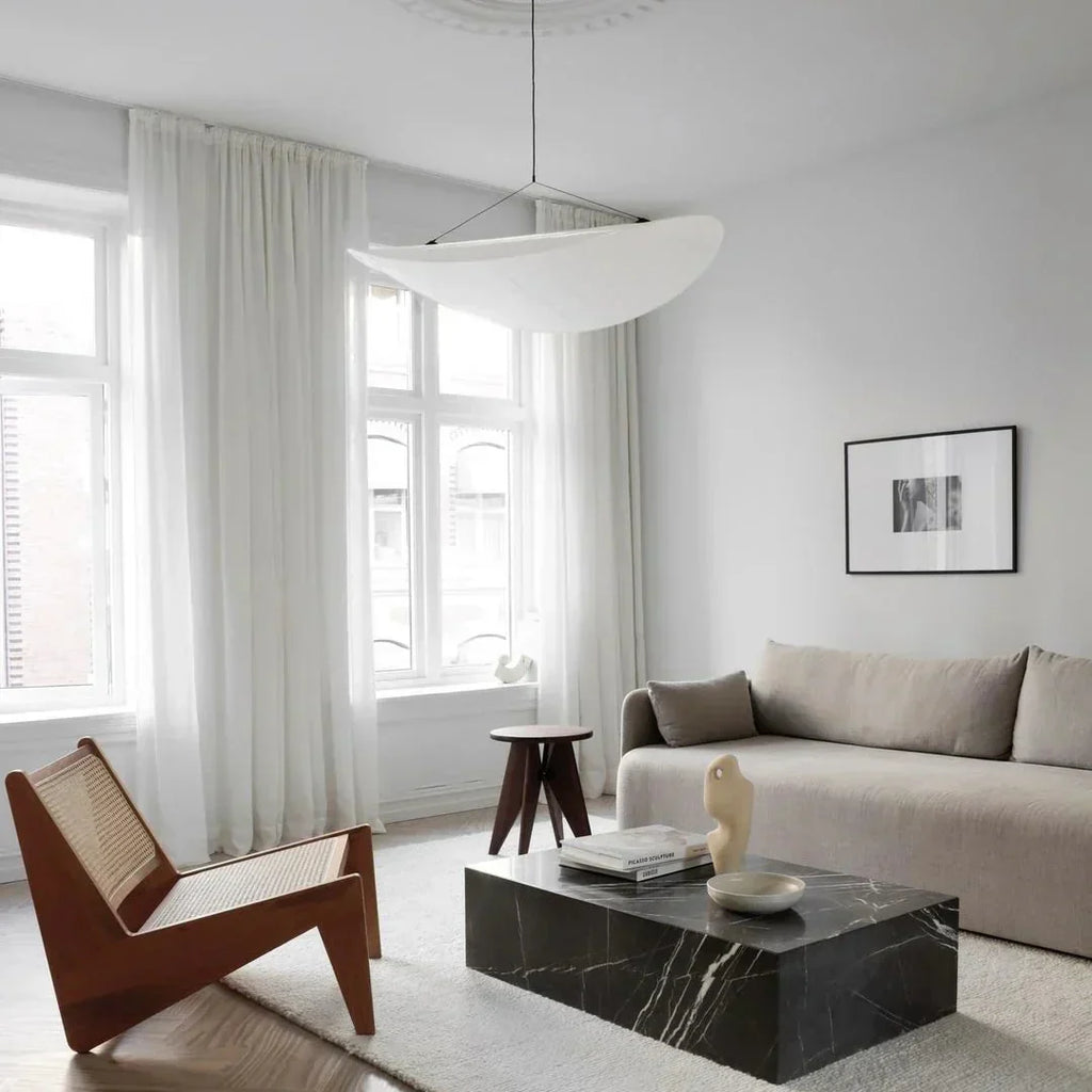 Sculptural Silk Pendant Ceiling Light Fixture For Interiors | Temsk