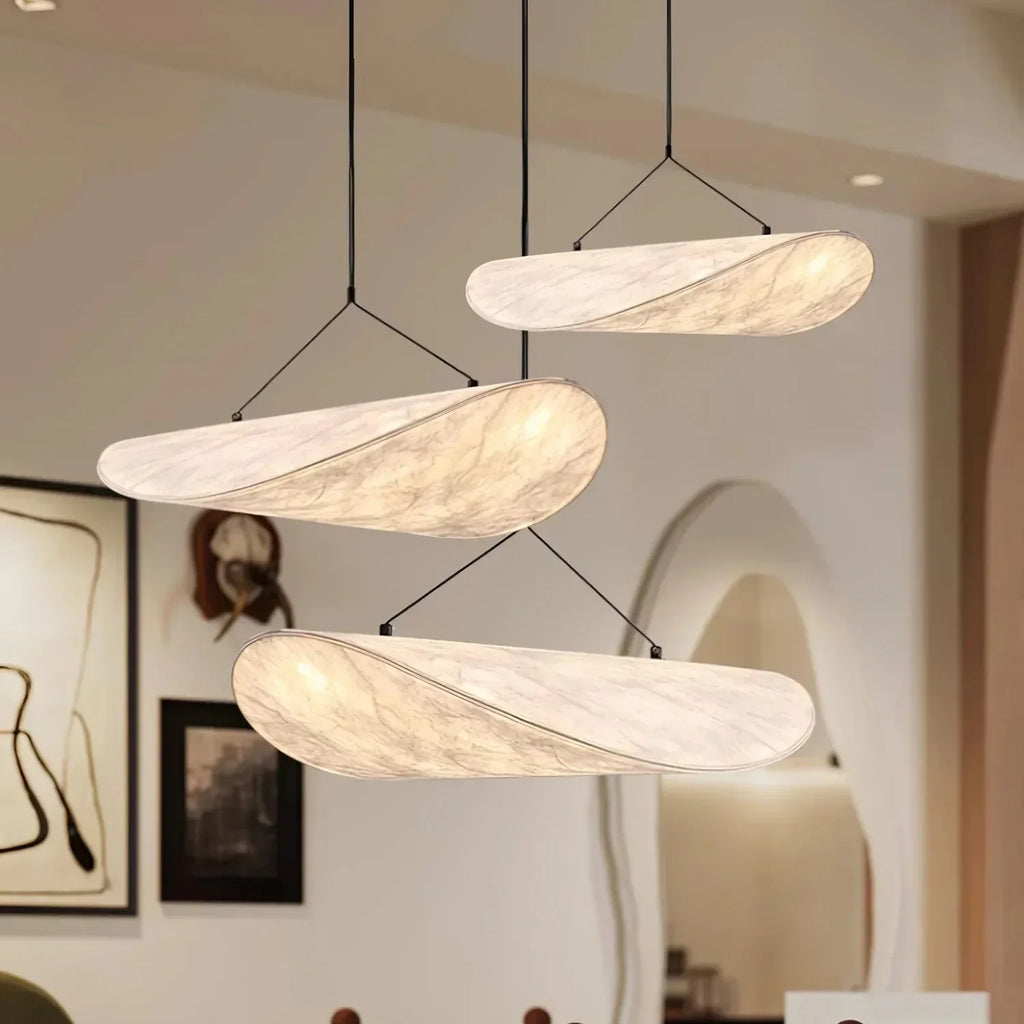 Sculptural Silk Pendant Ceiling Light Fixture For Interiors | Temsk