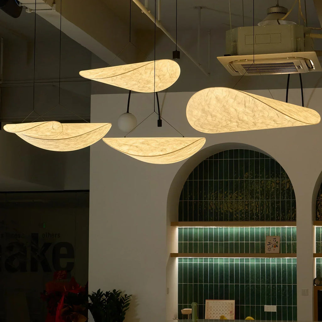 Sculptural Silk Pendant Ceiling Light Fixture For Interiors | Temsk
