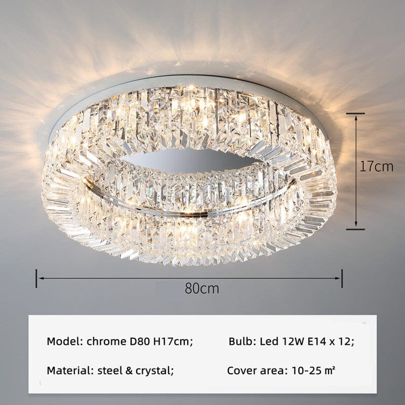 Aurelia Ring Crystal Chandelier for Elegant Hallways and Living Areas | Temsk