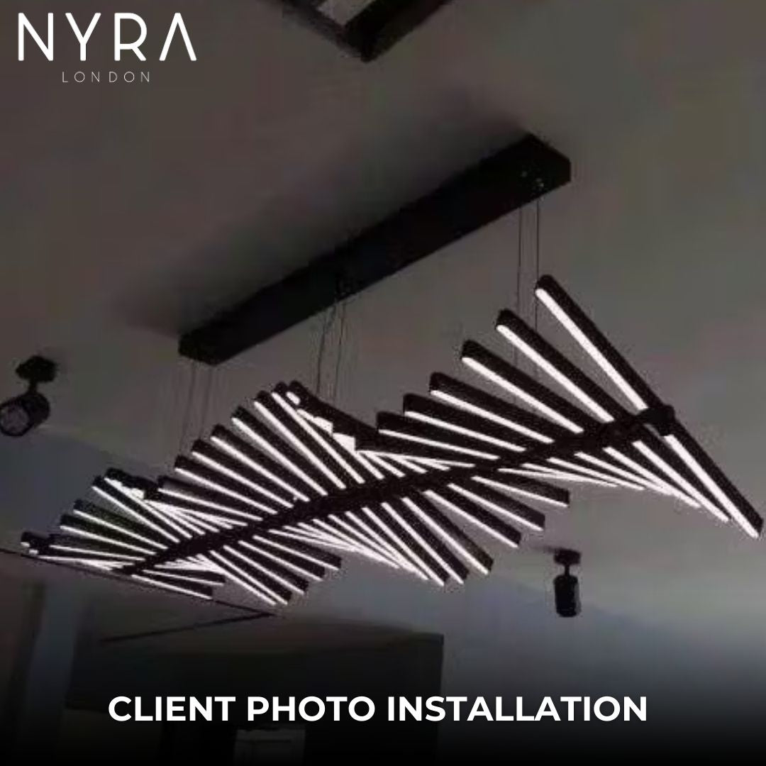 LatticeChord Chandelier Aluminum Modern Pendant With Remote And 40 E26/E27 Sockets | Temsk
