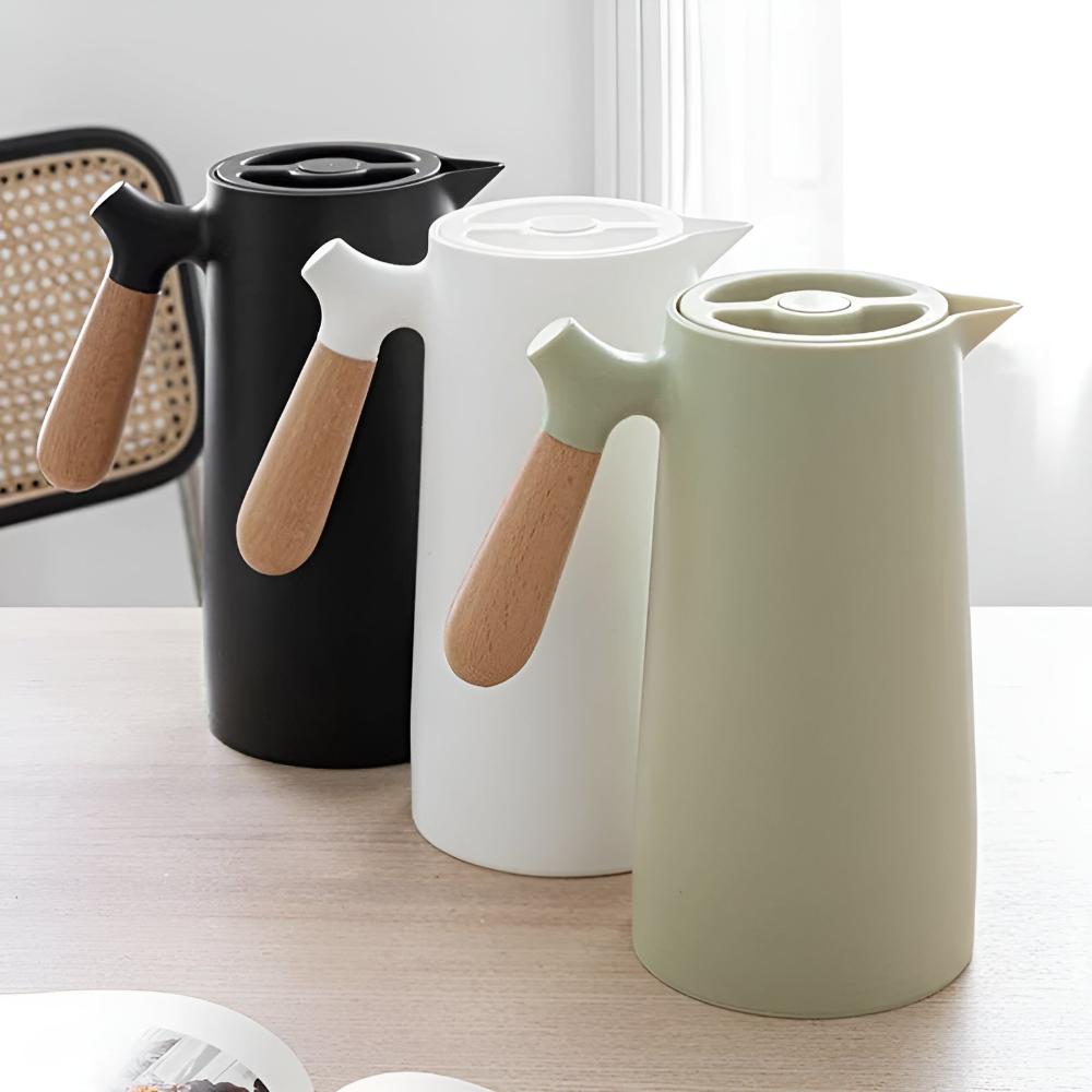 Beverage Server With Insulated Carafe And Wood Handle | Temsk