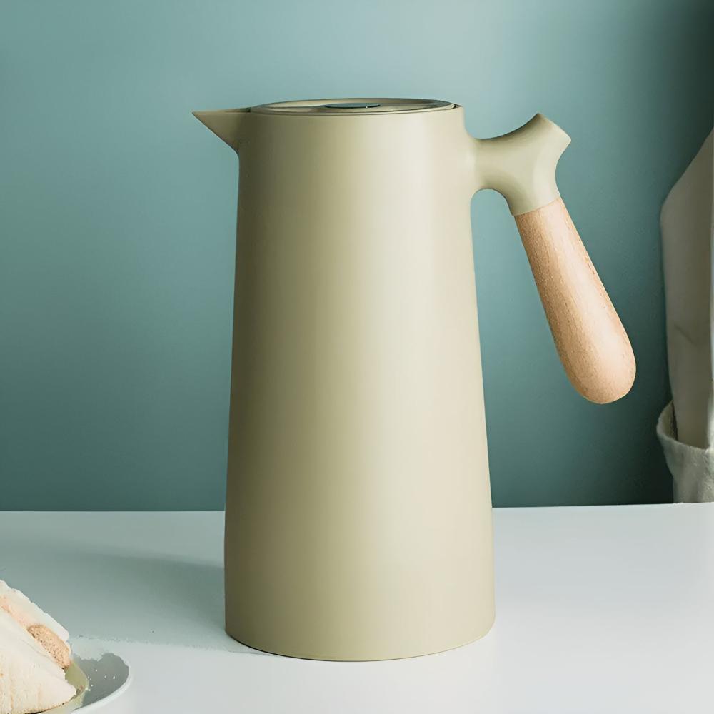 Beverage Server With Insulated Carafe And Wood Handle | Temsk