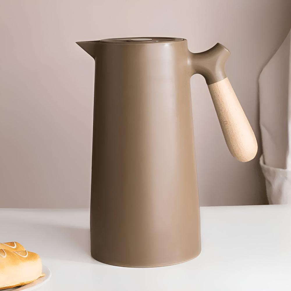 Beverage Server With Insulated Carafe And Wood Handle | Temsk