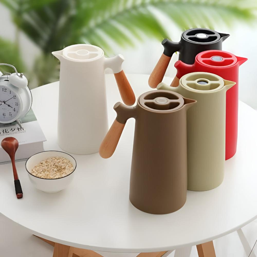 Beverage Server With Insulated Carafe And Wood Handle | Temsk