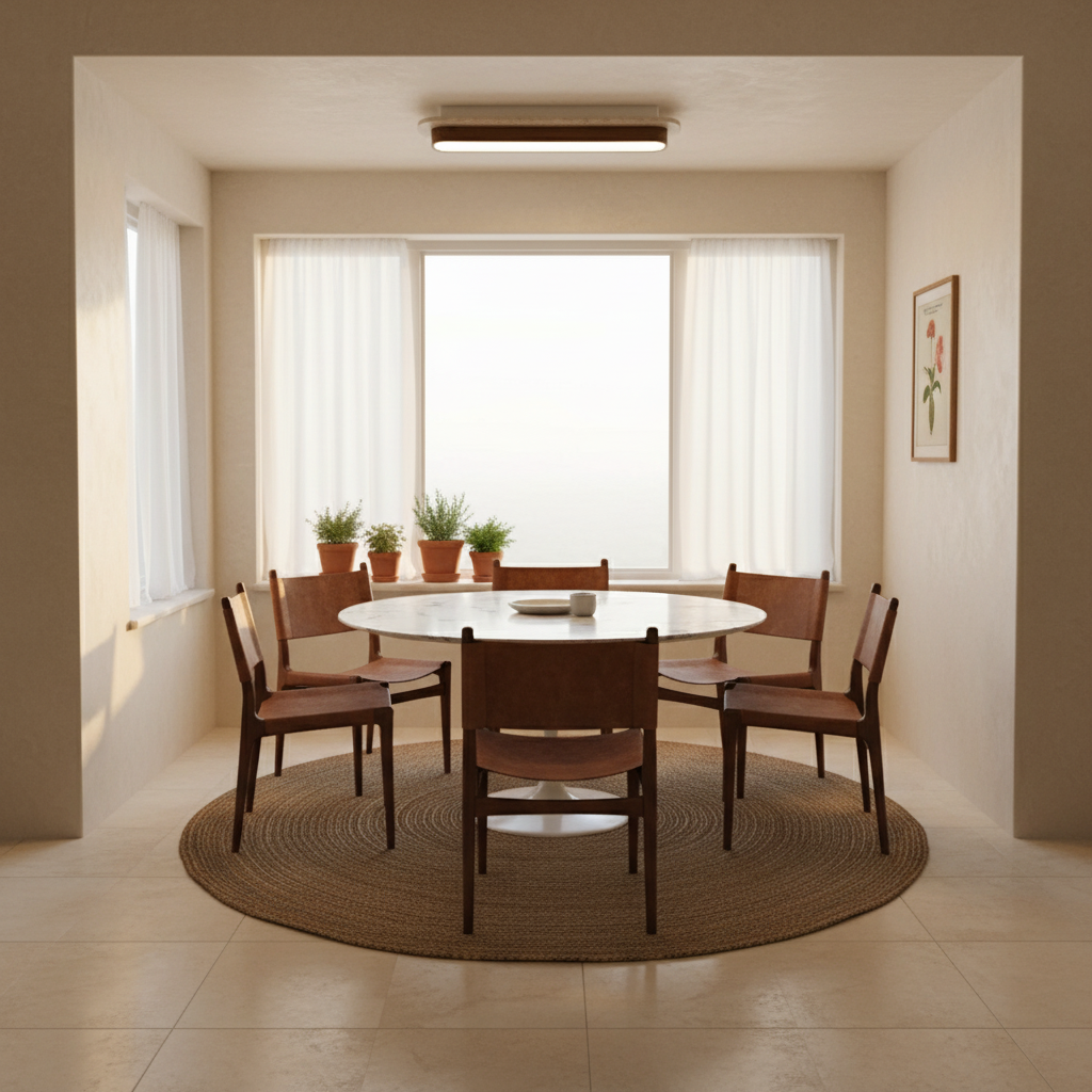 AuroraStone Natural Stone Flush Mount Ceiling Light With Wood Finish Frame | Temsk
