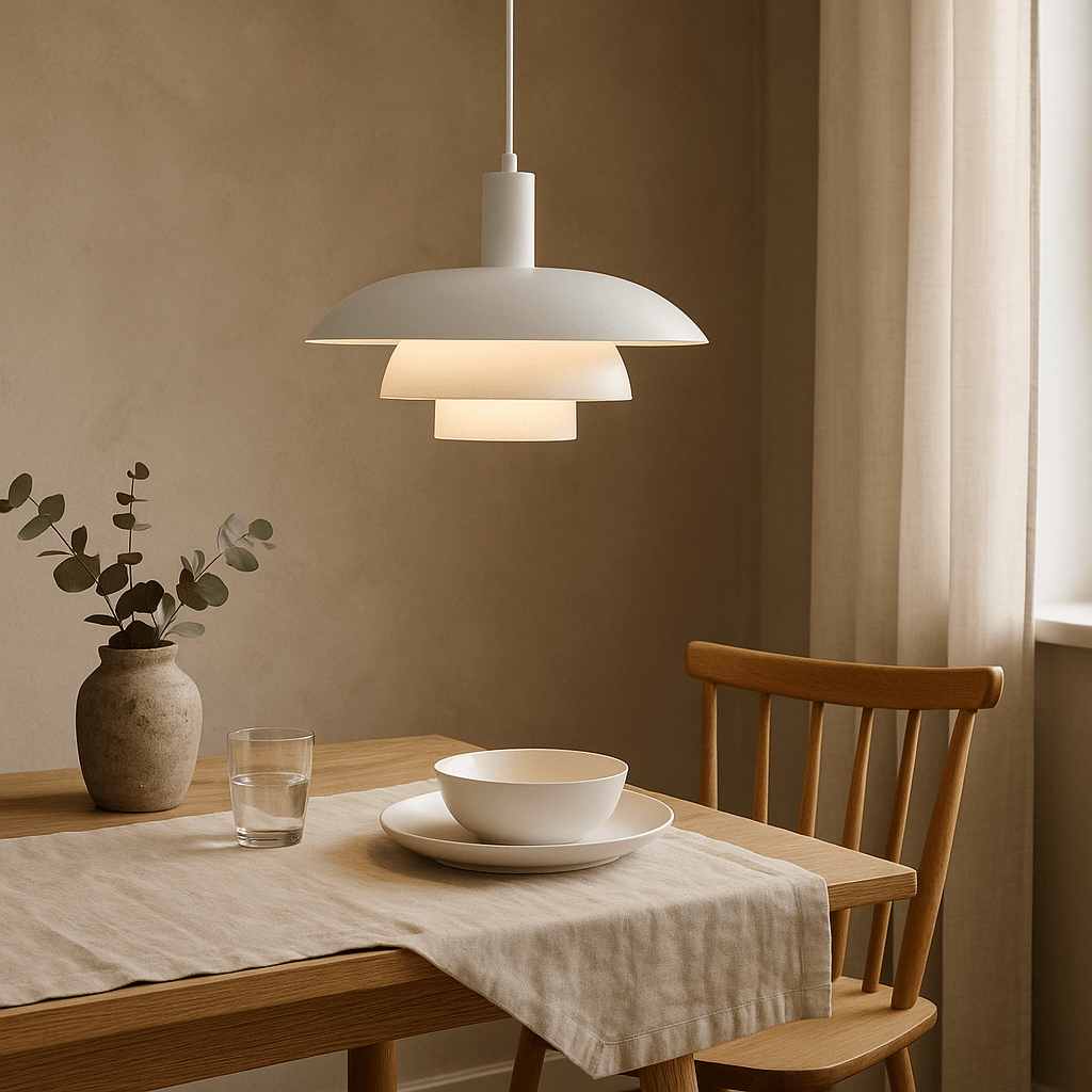 Modern Tiered Metal Shade Pendant Light, 12 Inch Diameter | Temsk