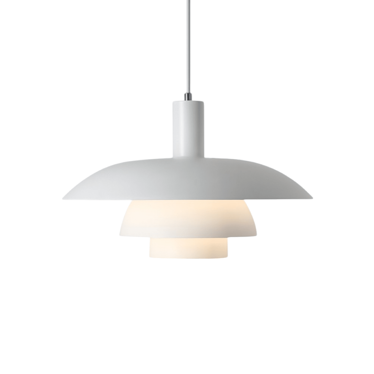 Modern Tiered Metal Shade Pendant Light, 12 Inch Diameter | Temsk