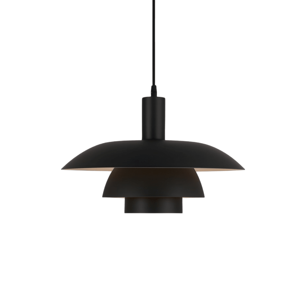 Modern Tiered Metal Shade Pendant Light, 12 Inch Diameter | Temsk