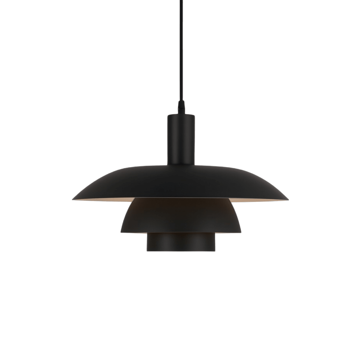 Modern Tiered Metal Shade Pendant Light, 12 Inch Diameter | Temsk