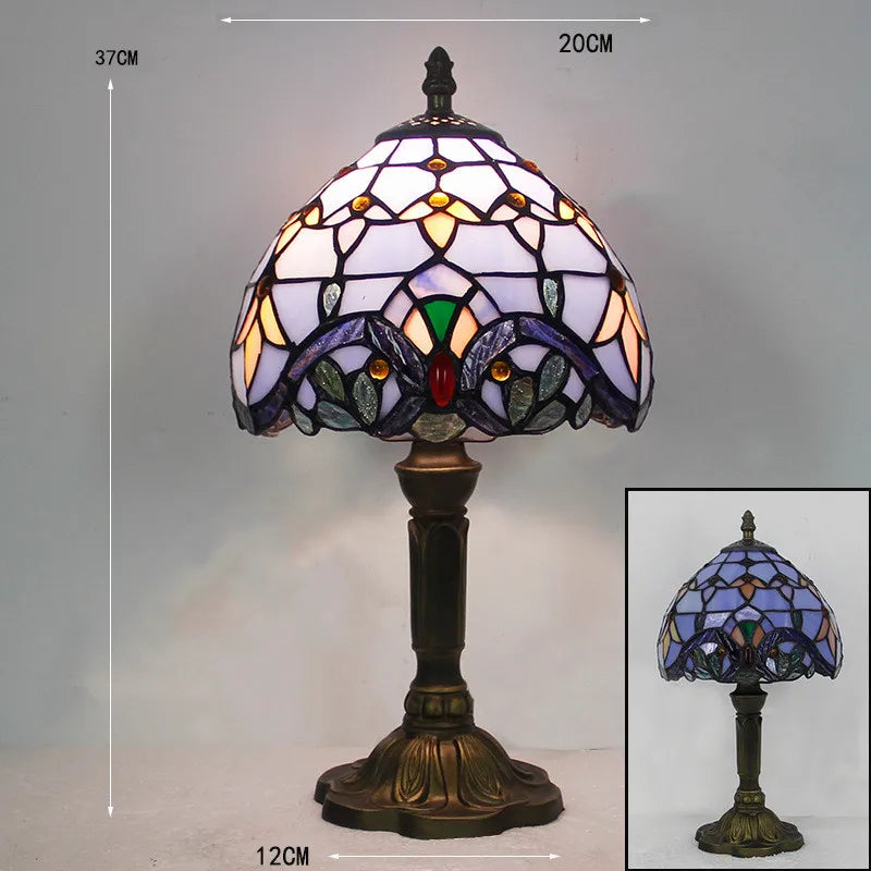 NovaGlow stolní lampa ve stylu Tiffany pro domácí nebo kancelářské použití | Temsk