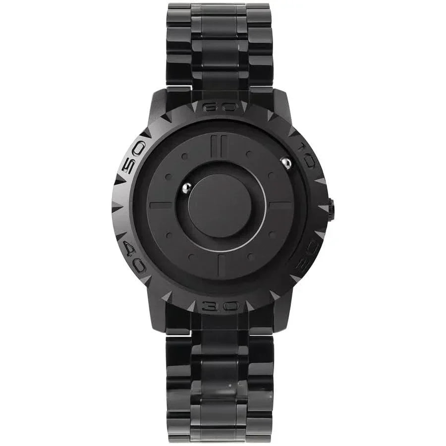 Magnet Ball Timepiece With Stainless Steel Case, Mesh Band, Futuristic Time Display | Temsk