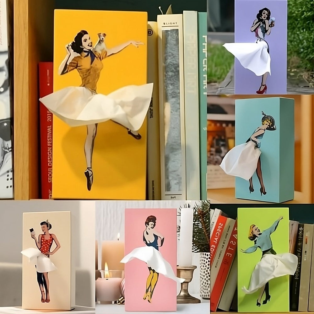 Whimsical Dancing Figurine Tissue Holder For Home Decor | Temsk