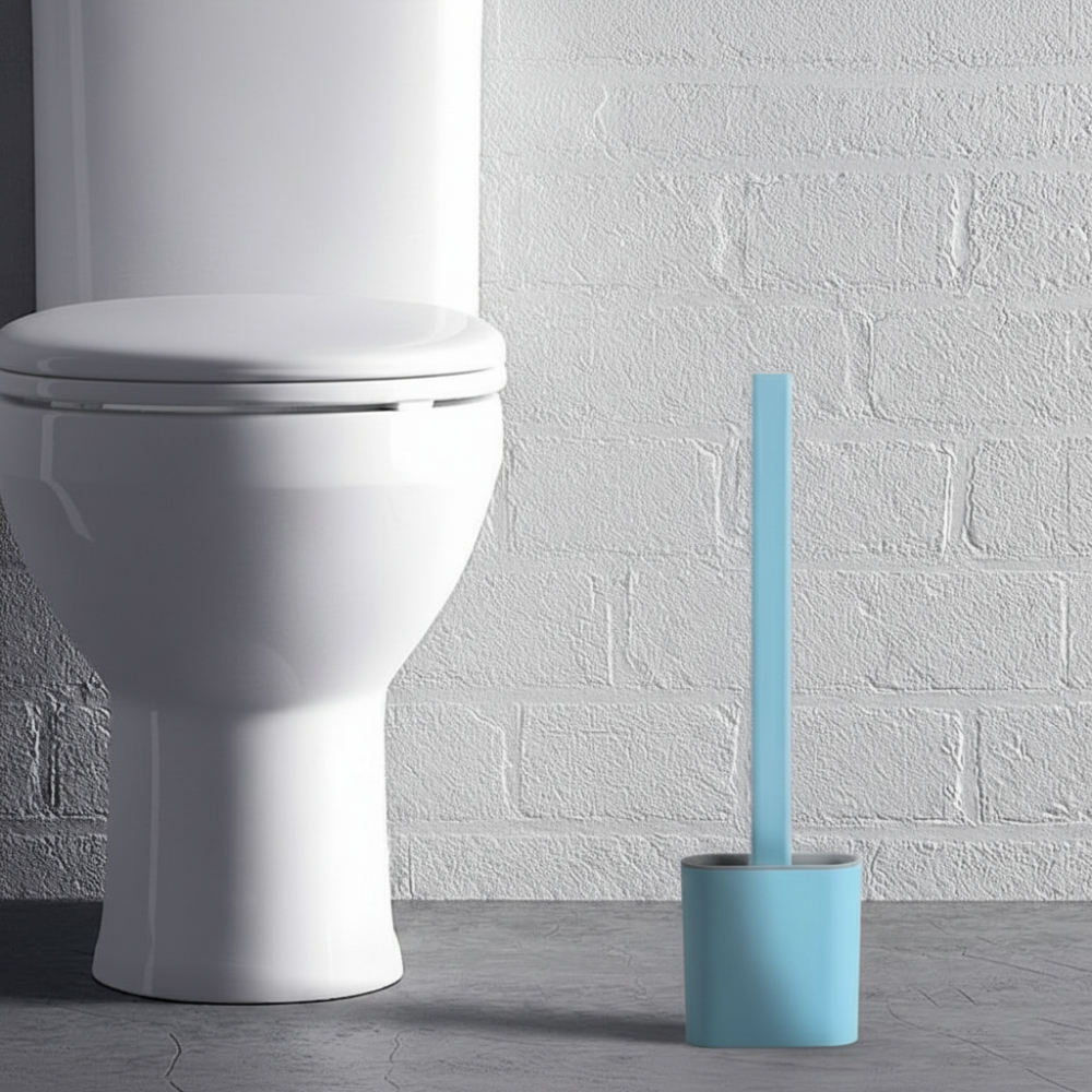 Flexible Silicone Toilet Brush With Wall Mount Holder | Temsk