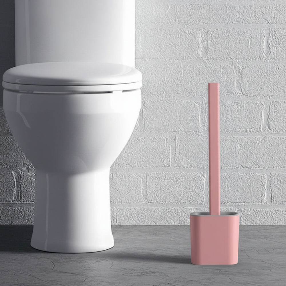 Flexible Silicone Toilet Brush With Wall Mount Holder | Temsk