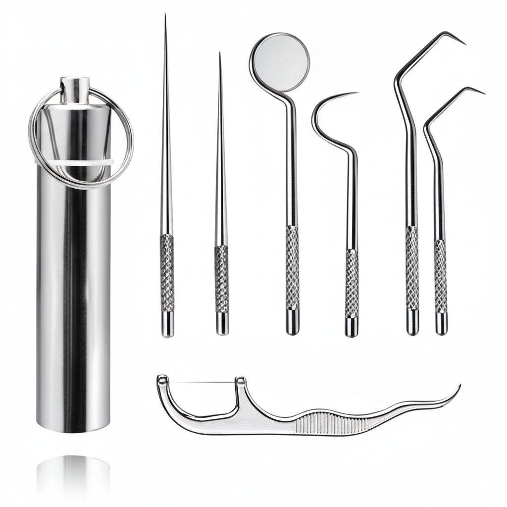 Portable Toothpick Set With Reusable Metal Toothpicks In Travel Case | Temsk