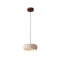 Donut-Shaped Travertine Pendant Light With Integrated LED | Temsk