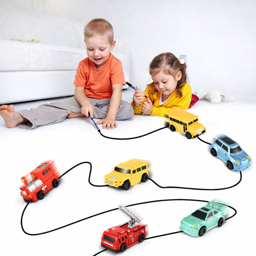 Inductive Line Tracking Toy Car Drawing Playset Temsk