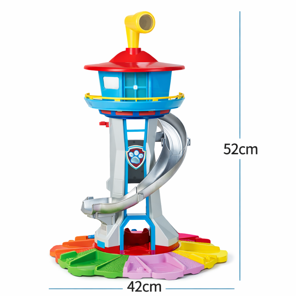 Kinder-Rennwagen-Spielset mit Turmrutsche und Looping-Strecke für Spielspaß | Temsk