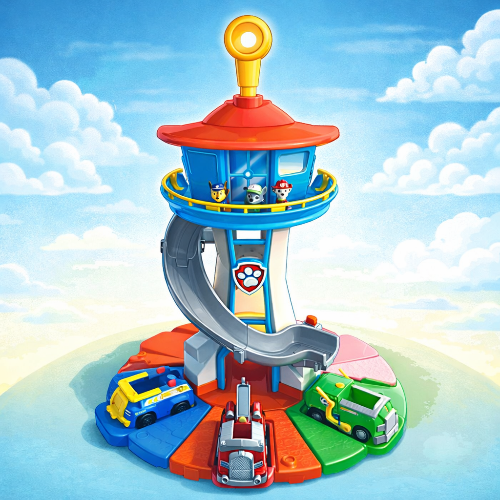 Kinder-Rennwagen-Spielset mit Turmrutsche und Looping-Strecke für Spielspaß | Temsk