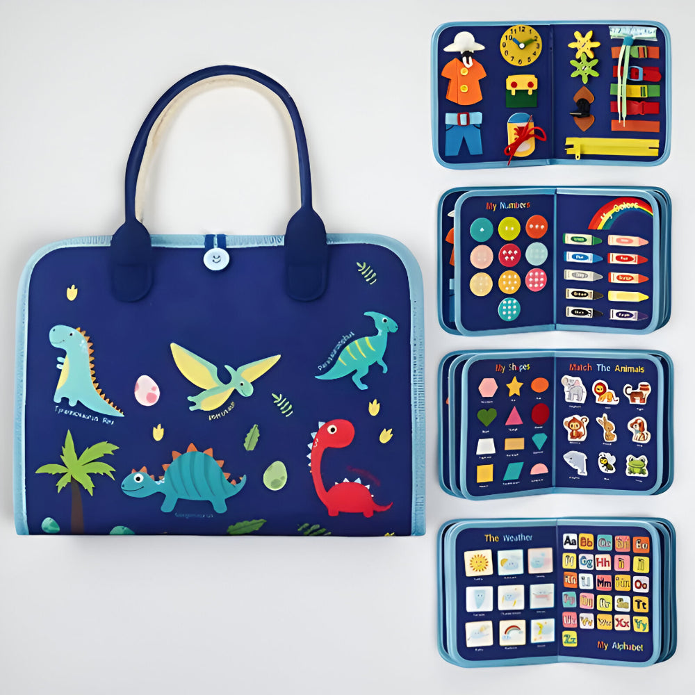 Montessori Sensory Activity Board Travel Case For Toddlers | Temsk