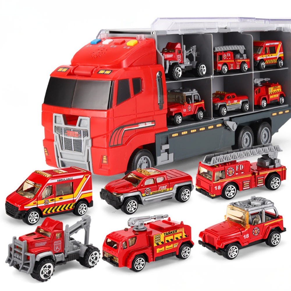 Alloy Mini Truck Carrier Set For Construction Play Vehicles Kit | Temsk