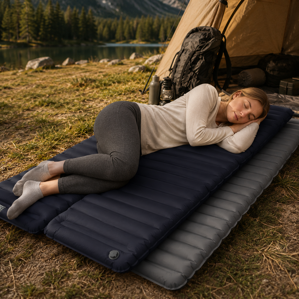 Aufblasbare Reisematte zum Schlafen für Camping und Outdoor-Einsatz | Temsk