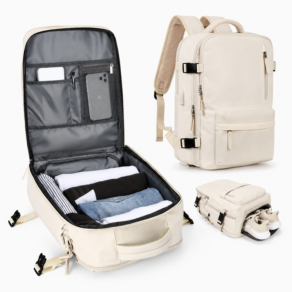 Reiserucksack mit Laptopfach und Schuhfach zum Mitnehmen | Temsk