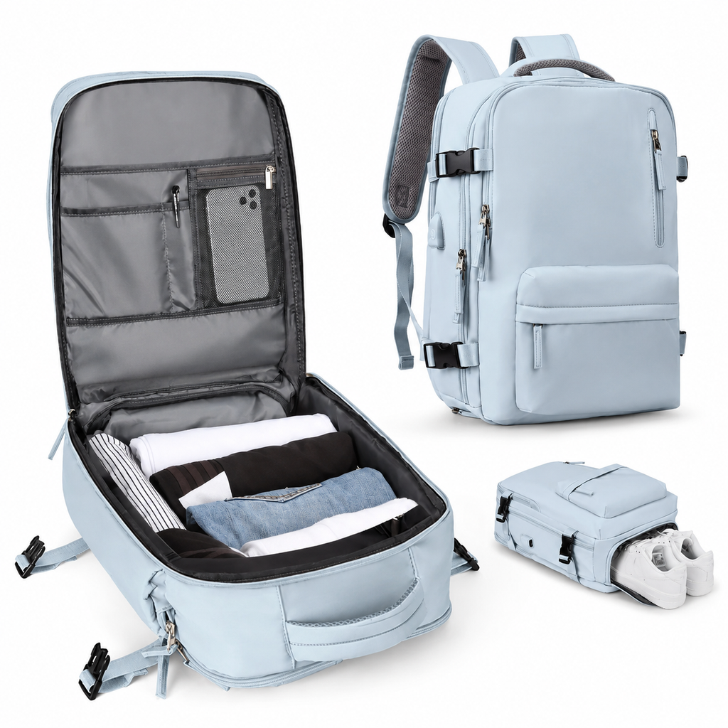Reiserucksack mit Laptopfach und Schuhfach zum Mitnehmen | Temsk
