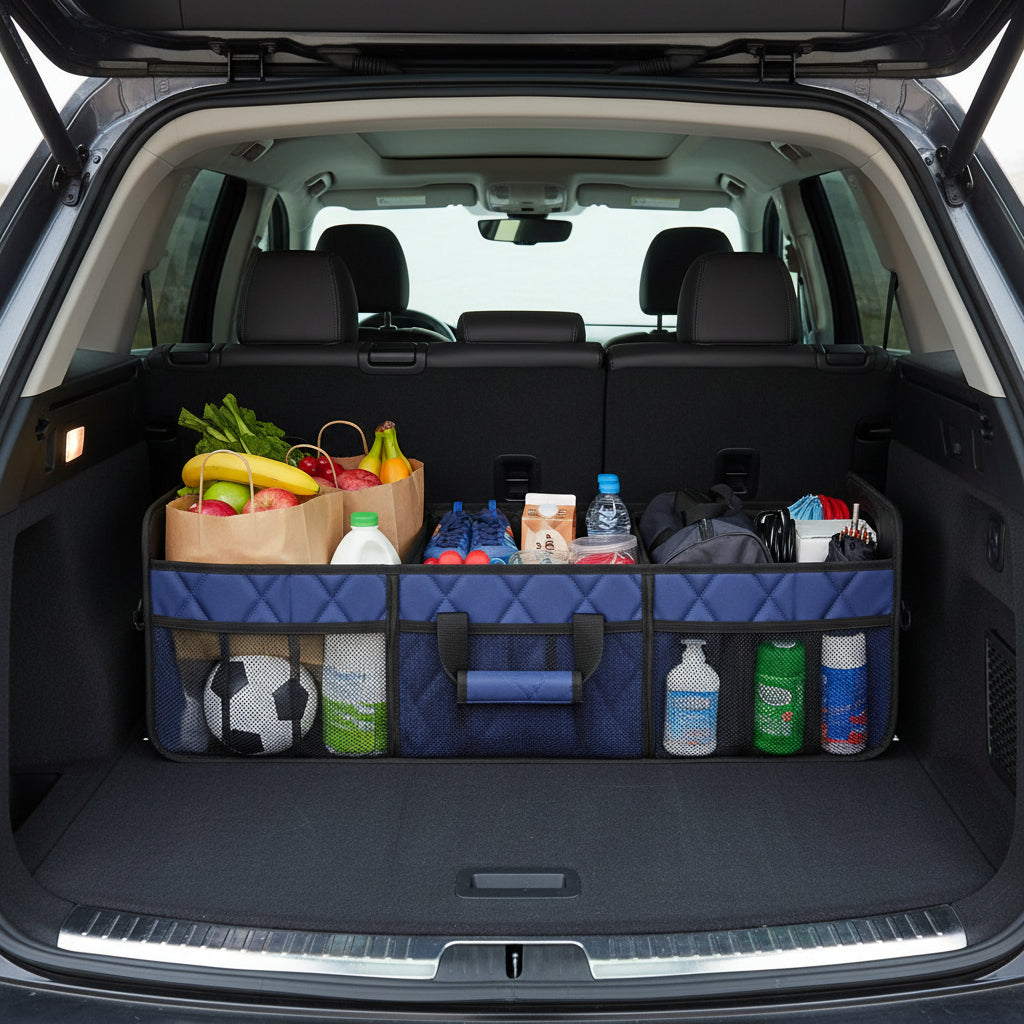 Foldable Car Trunk Storage Organizer With Waterproof Fabric And 50L Capacity | Temsk