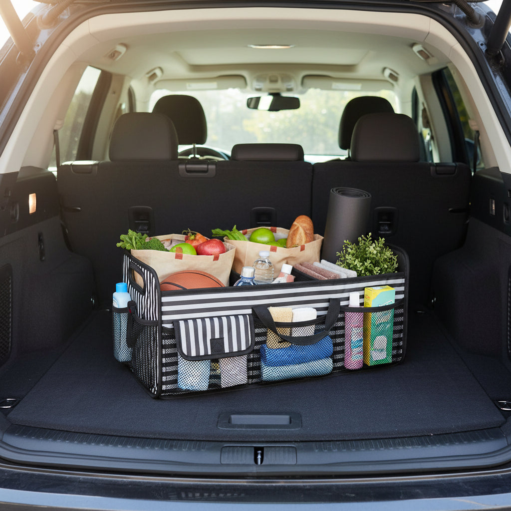 Foldable Car Trunk Storage Organizer With Waterproof Fabric And 50L Capacity | Temsk