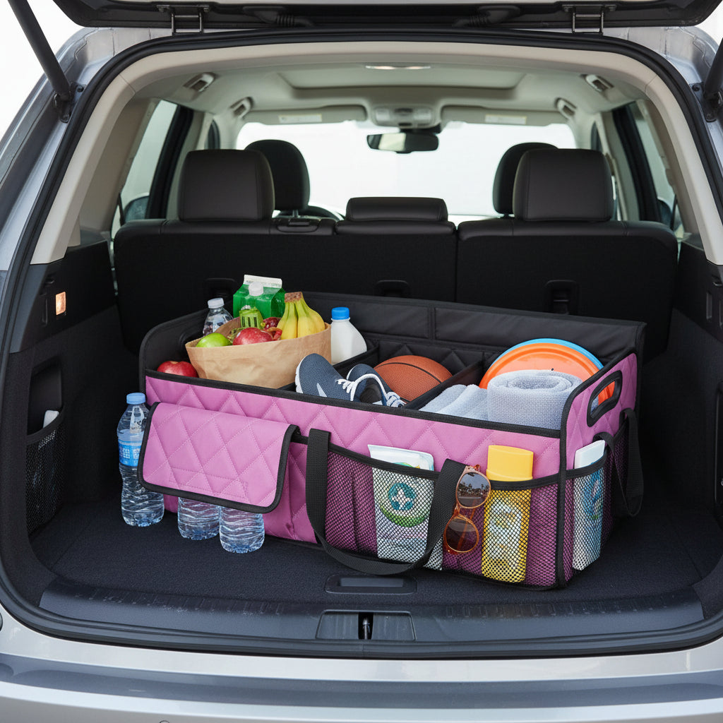 Foldable Car Trunk Storage Organizer With Waterproof Fabric And 50L Capacity | Temsk
