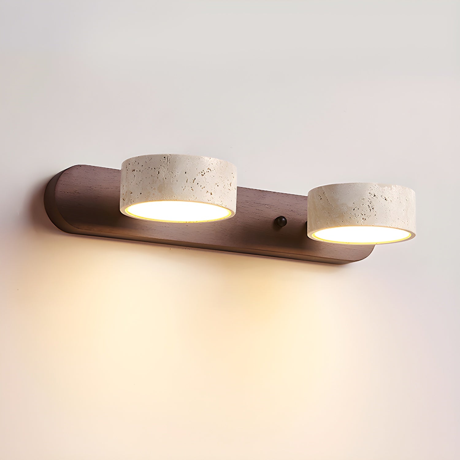 Integrované LED nástěnné svítidlo z travertinu pro vnitřní použití | Temsk