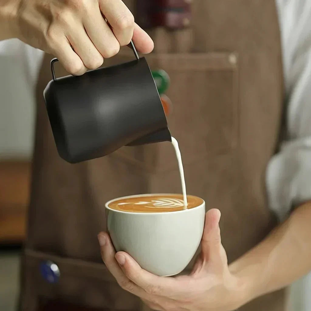 FrothFlow Stainless Steel Milk Jug for Even Milk Foam and Pouring | Temsk