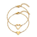 Couple Heart Chain Adjustable Bracelet For Matching Jewelry | Temsk