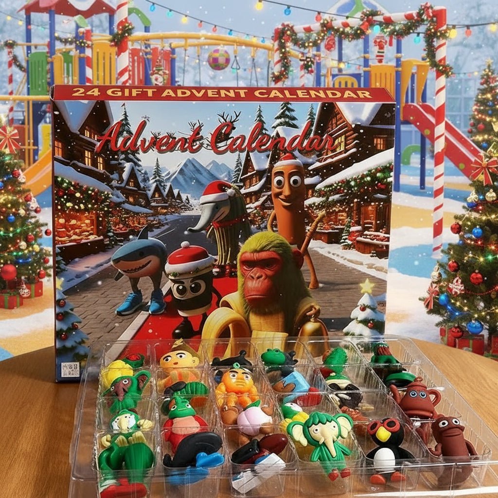 LumaJoy Kreativní adventní kalendář pro děti se 24 radostnými překvapeními a hracími figurkami | Temsk