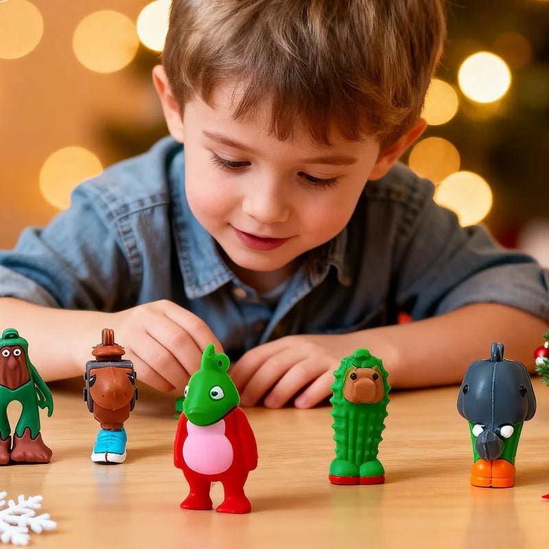 LumaJoy Kreativní adventní kalendář pro děti se 24 radostnými překvapeními a hracími figurkami | Temsk